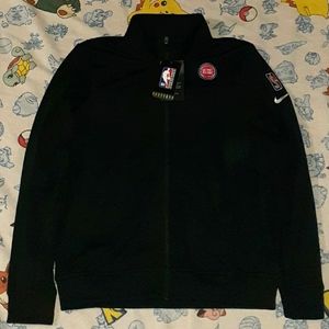 New Nike Detroit Pistons Dri Fit Zip Up Jersey Jacket Basketball NBA Authentic